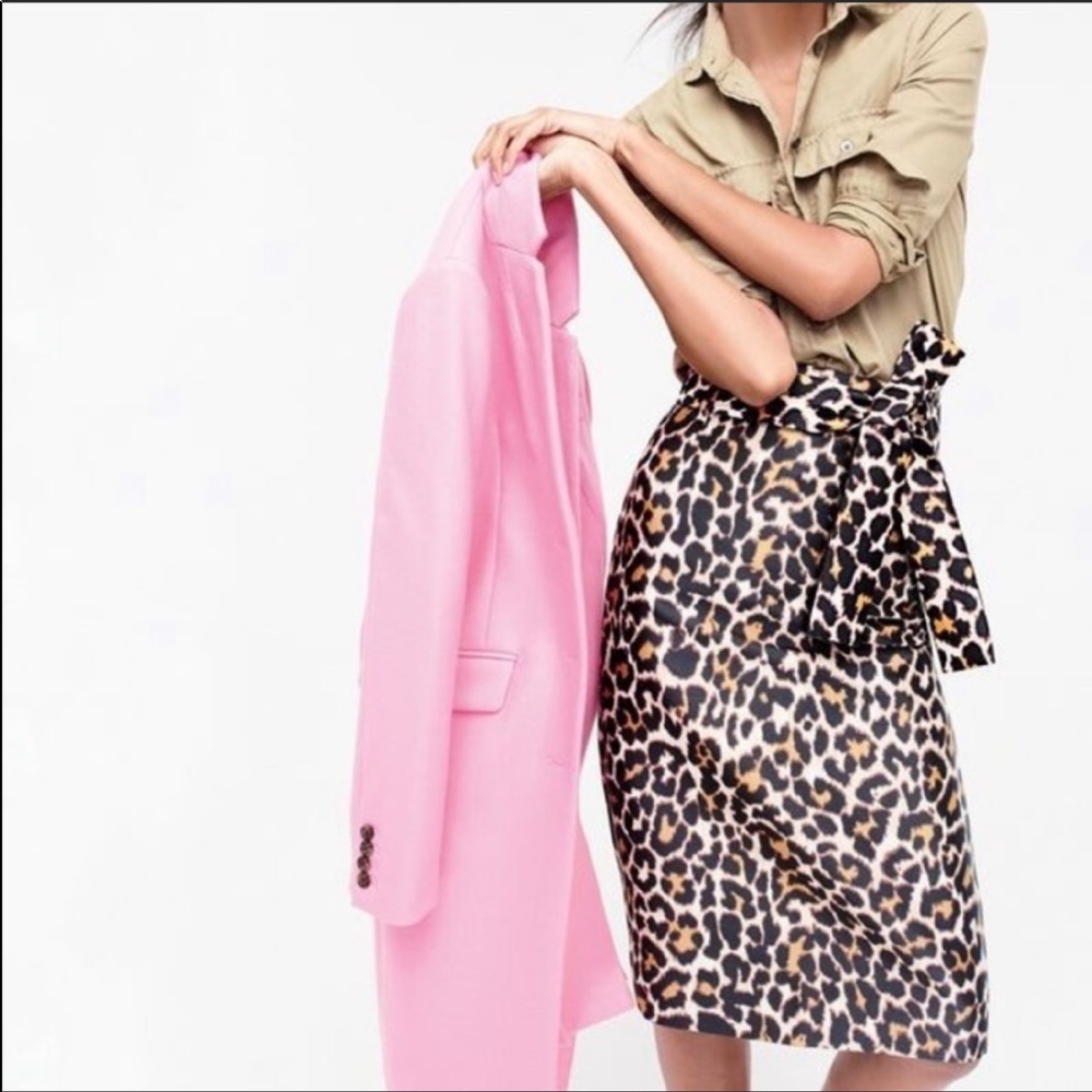 J crew A line leopard skirt